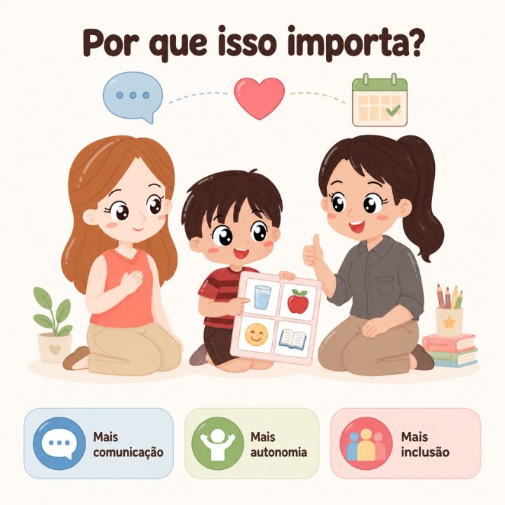Por que isso importa - Fundadores com crianças usando o Matraquinha